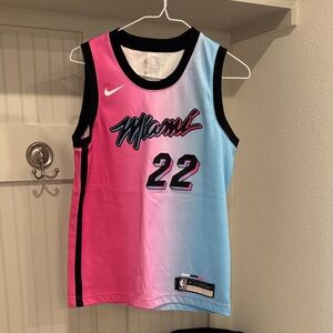 Nike Kids Miami Gradient Basketball Jersey - Pink and Blue